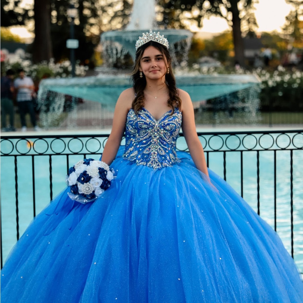 Sweet 16 Royal Blue Gown, Quinceanera Royal Blue Dress, Gown Dress